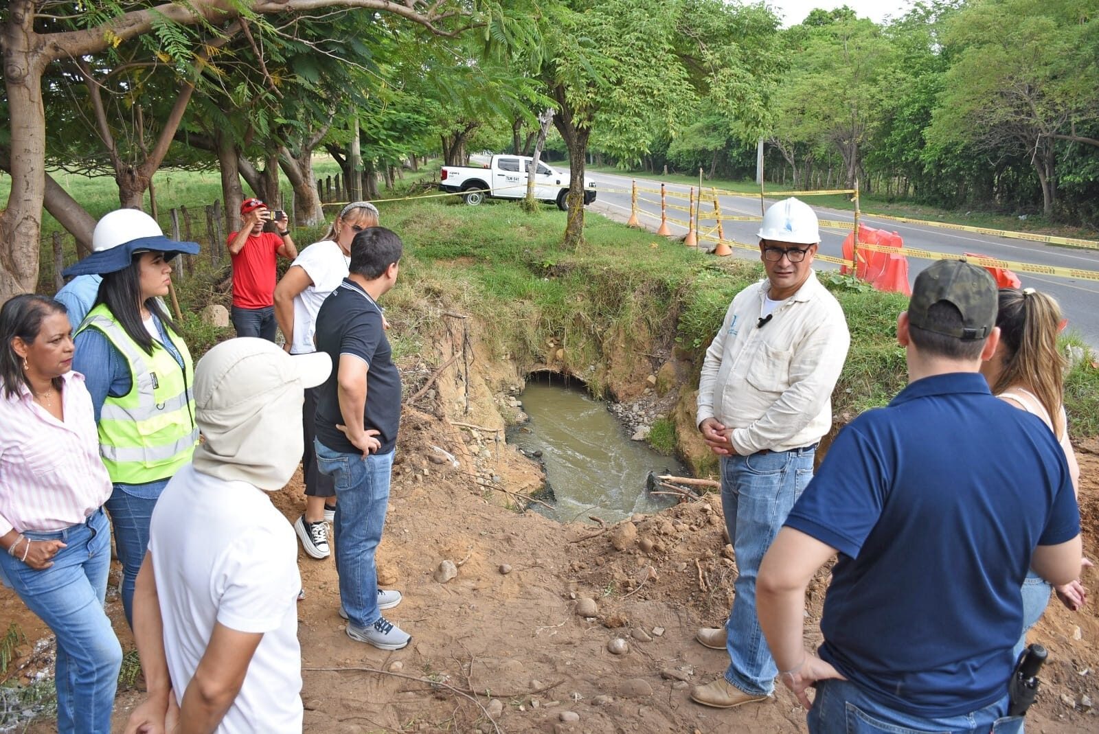 Trabajos en el emisario final de Valledupar
