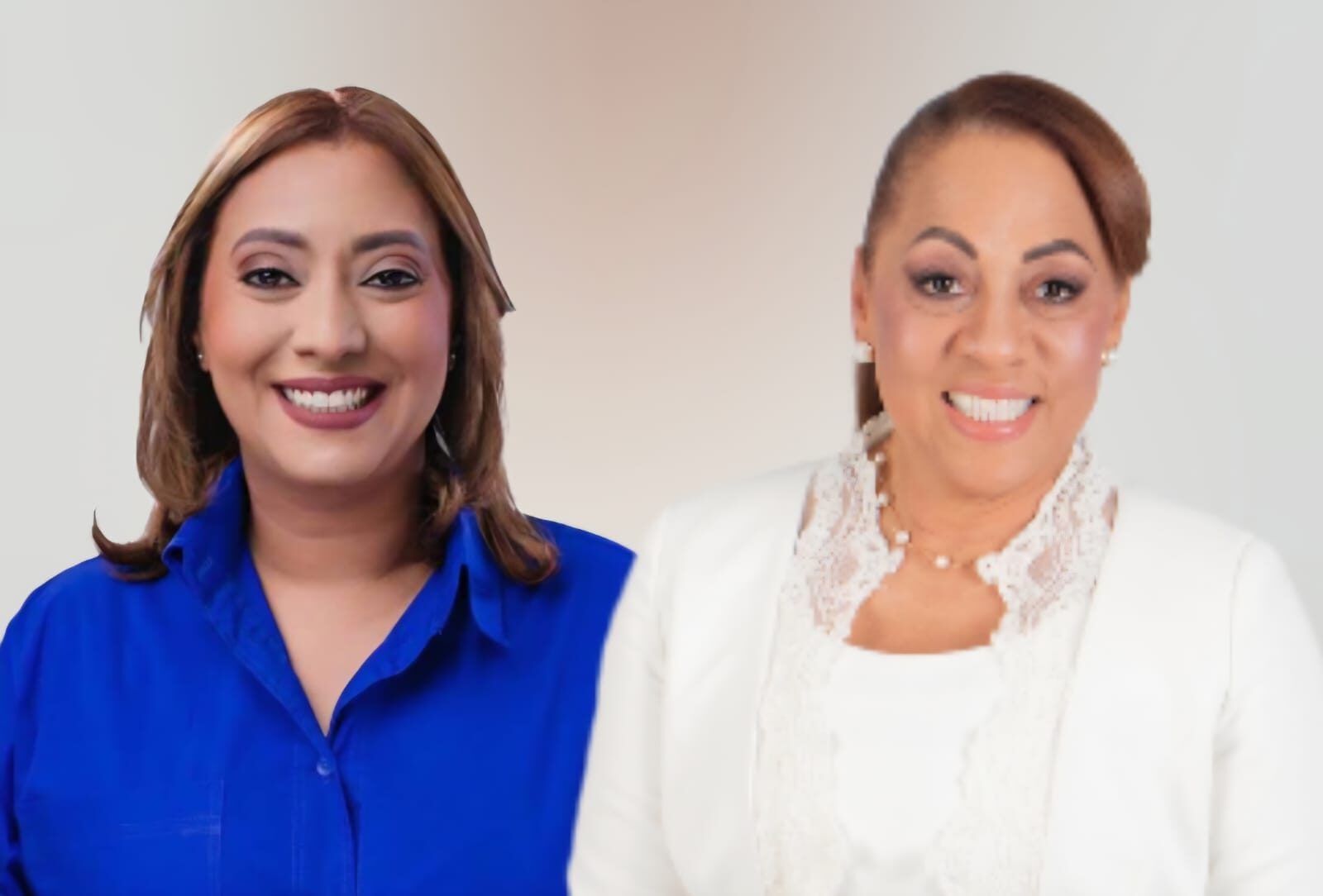 Surelys Pana y Marelen García en campaña en el Cesar